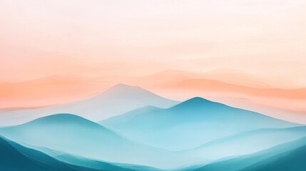 Minimalist landscape with soft pastel colors. Wallpaper background 