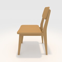 3d render Chair design element. Furniture Collection