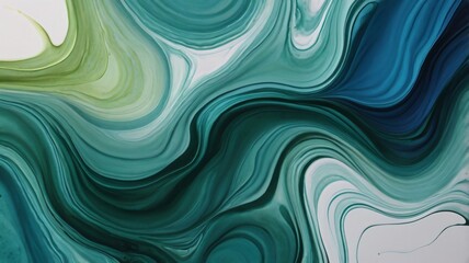 Fototapeta premium Abstract watercolor paint background by teal color blue and green with liquid fluid texture for background, banner