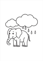 elephant cartoon vector