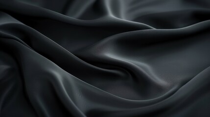 Fototapeta premium Draped Black Fabric
