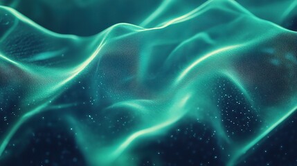 Obraz premium Abstract Waves in Blue Green Tones