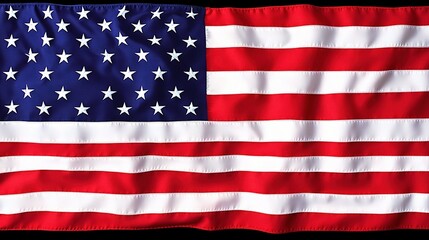 Naklejka premium American Flag Waving in Bright Colors