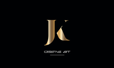 JK, KJ, J, K abstract letters logo monogram
