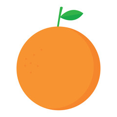 Orange fruit flat design, citrus fruit