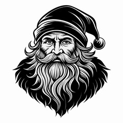 Christmas Santa Black silhouette