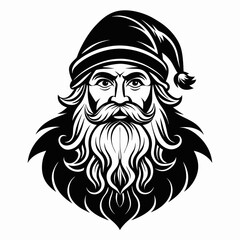 Christmas Santa Black silhouette