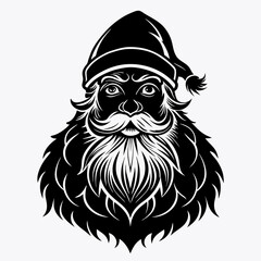 Christmas Santa Black silhouette