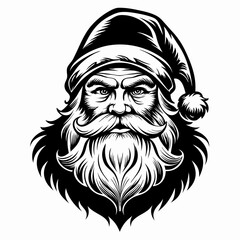 Christmas Santa Black silhouette