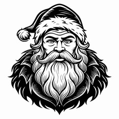 Christmas Santa Black silhouette