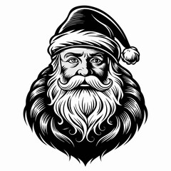 Christmas Santa Black silhouette