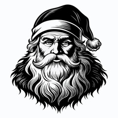 Christmas Santa Black silhouette