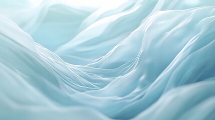 Obraz premium Soft Fluid Waves in Light Blue Tones