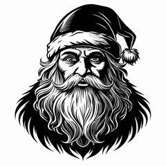 Christmas Santa Black silhouette