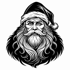 Christmas Santa Black silhouette