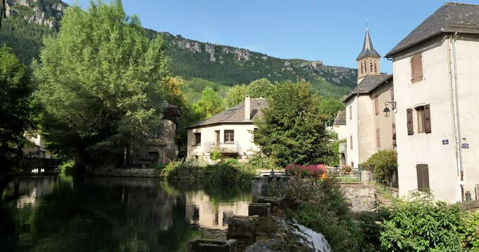 Florac, the Cevennes National park, Lozere department, Occitania, Southern France