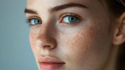 Close-up of a young person's face with visible acne, transitioning over 30 days as the skin clears due to a diet change, with progress bars marking each stage