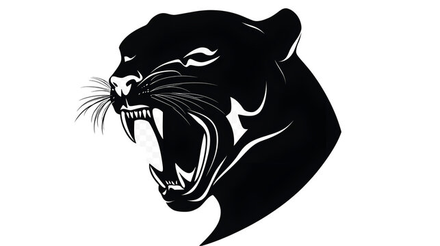 Puma Silhouettes isolated on transparent PNG. Single Element. T shirt design.
