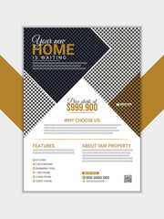 Real Estate Flyer Design template, property sale flyer design, flyer design for rent.