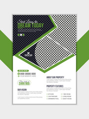 Real Estate Flyer Design template, property sale flyer design, flyer design for rent.
