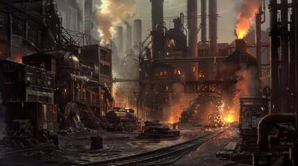 Industrial Landscape:  A Forging Steel City