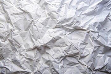 Obraz premium High angle view of white crumpled paper with realistic texture