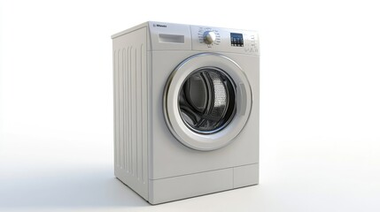 Washing machine isolated on white background. Laundry business