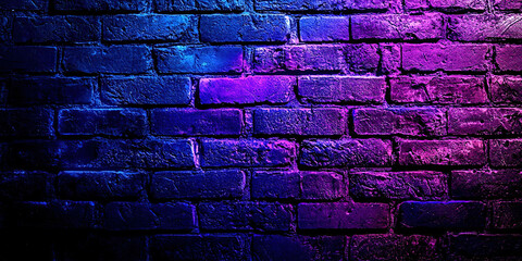 Fototapeta premium A wall with purple and blue bricks