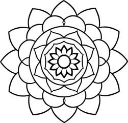 Elegant mandala with layered circles in a detailed vector illustration
