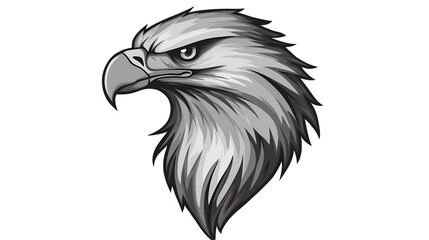 Fototapeta premium HD Transparent PNG Logo of Eagle Head. Generative AI