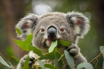 Fototapeta premium cute australia koala wildlife animal .generative ai