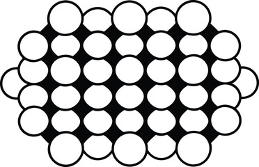 black and white circle