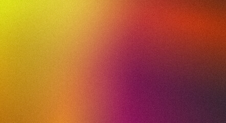 Fototapeta premium Magenta red orange yellow grainy gradient background poster backdrop noise texture webpage header wide banner design