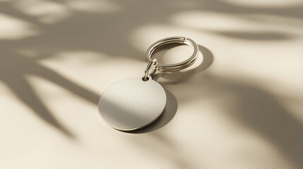 Minimalist Brushed Stainless Steel Keychain