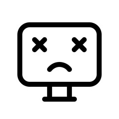 broken computer icon with line style, perfect for user interface projects