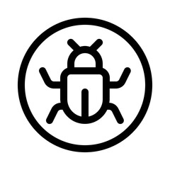 bug malware icon with line style, perfect for user interface projects