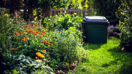 Organic Vegetable Garden in Home Backyard