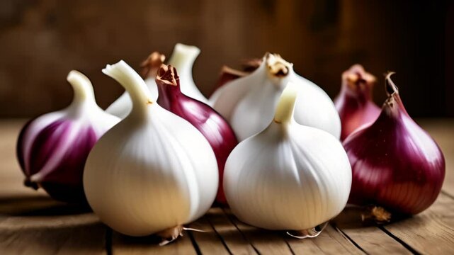  Freshly harvested garlic bulbs ready for culinary adventures
