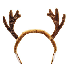 Obraz premium Brown Velvet Reindeer Antlers on Headband