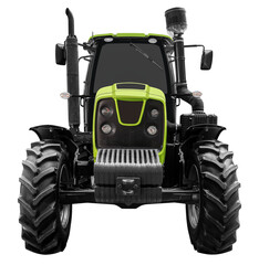 Front view green tractor © Ratchapon