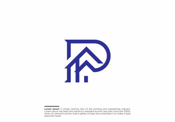 letter P home logo design vector idea, letter P logo design