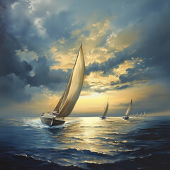 yachts at sea © Pavel