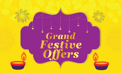 Navratri Festive offers logo concepts for sale and Shopping promotion. Goddess Durga with Indian traditional vintage golden ornament rangoli frame