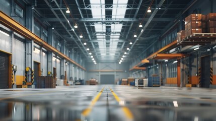 Obraz premium Empty Warehouse Interior