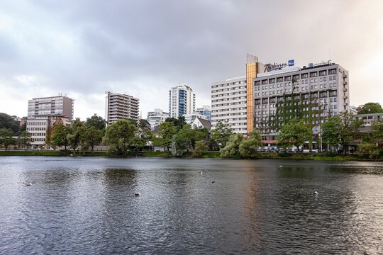 Radisson Blu Atlantic Hotel in Stavanger, Norway with Breiavatnet lake