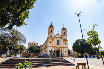 Exterior of Divino Espirito Santo Cathedral in Barretos, Sao Paulo, Brazil
