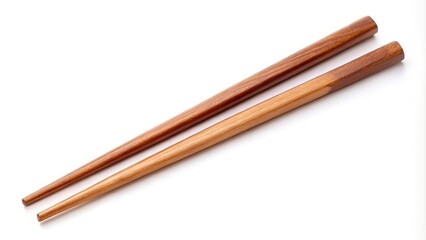 Obraz premium Isolated wooden chopsticks on white background