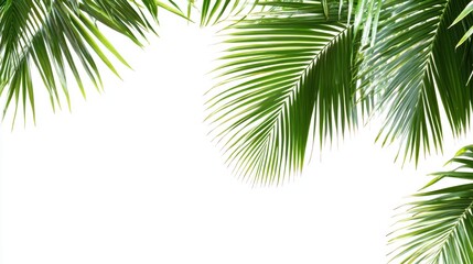 Fototapeta premium Coconut tree leaf abstract with copy space background