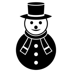 snowman logo icon clip art vector illustration