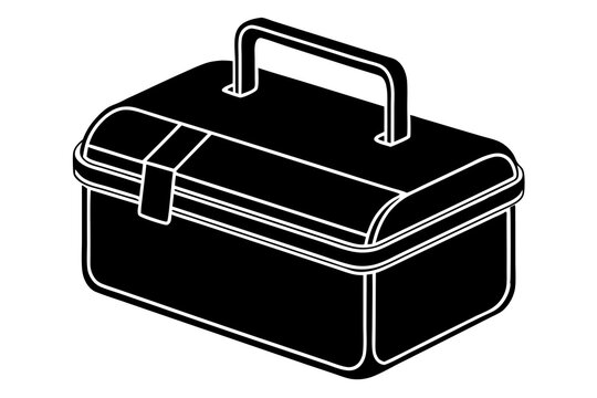 recommend clip art: lunchbox silhouette icon on vector clip art illustration